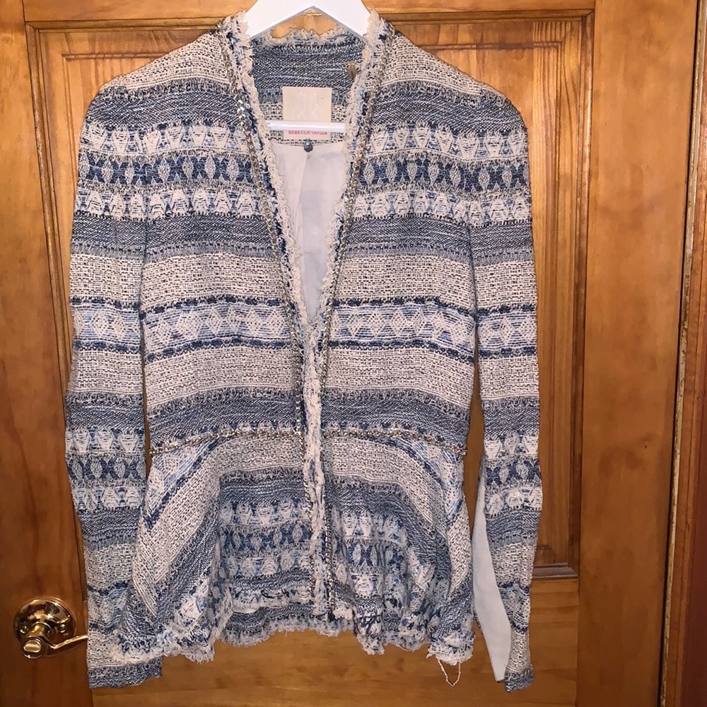 Rebecca Taylor cotton blazer with chain detail
